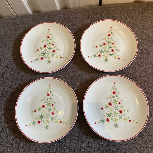 crate and barrel christmas plates
